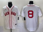 Boston Red Sox #8 Carl Yastrzemski White Cool Base Stitched Jersey