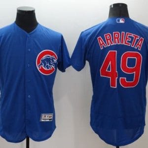 Cubs #49 Jake Arrieta Blue Flexbase Authentic Collection Stitched Jersey