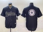 Dallas Cowboys Team Big Logo Black With Patch Cool Base Stitched Jersey
