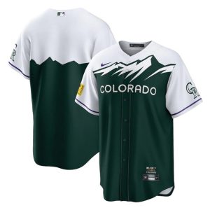 Colorado Rockies Blank 2022 Green City Connect Stitched Jersey
