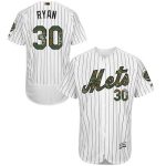 Mets #30 Nolan Ryan White(Blue Strip) Flexbase Authentic Collection 2016 Memorial Day Stitched Jersey