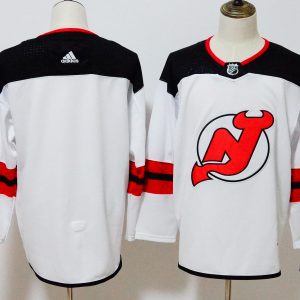 Devils White Stitched Adidas Jersey