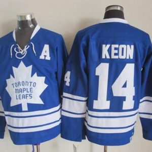 Maple Leafs #14 Dave Keon Blue CCM Throwback Third Stitched Jersey