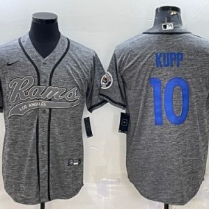 Los Angeles Rams #10 Cooper Kupp Gray With Patch Cool Base Stitched Jersey