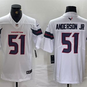 Houston Texans #51 Will Anderson Jr. White Vapor Untouchable Stitched Jersey