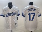 Los Angeles Dodgers #17 Shohei Ohtani White City Connect Cool Base Stitched Jersey