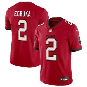 Tampa Bay Buccaneers #2 Emeka Egbuka Red 2025 Draft Vapor Limited Football Stitched Jersey
