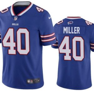 Buffalo Bills #40 Von Miller Royal Vapor Untouchable Limited Stitched Jersey