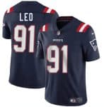 New England Patriots #91 Titus Leo Navy 2025 Vapor Limited Stitched Jersey