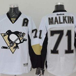 Penguins #71 Evgeni Malkin White Stitched Jersey