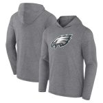 Philadelphia Eagles Heather Gray Primary Logo Long Sleeve Hoodie