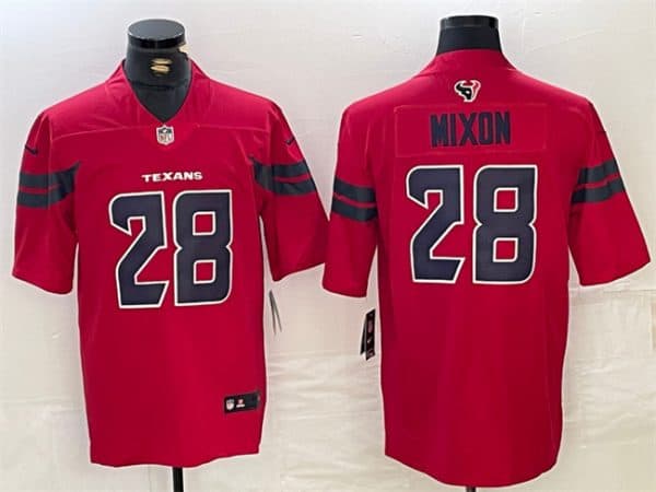 Houston Texans #28 Joe Mixon Red Vapor Untouchable Stitched Football Jersey