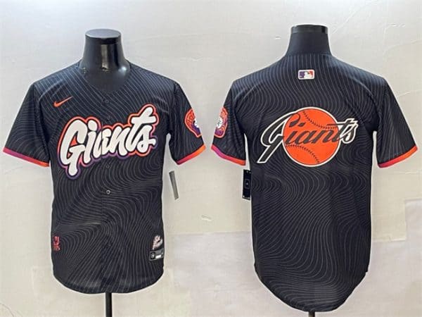 San Francisco Giants Team Big Logo Anthracite 2025 City Connect Limited Stitched Jersey