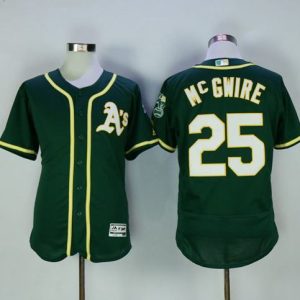 Athletics #25 Mark McGwire Green Flexbase Authentic Collection Stitched Jersey