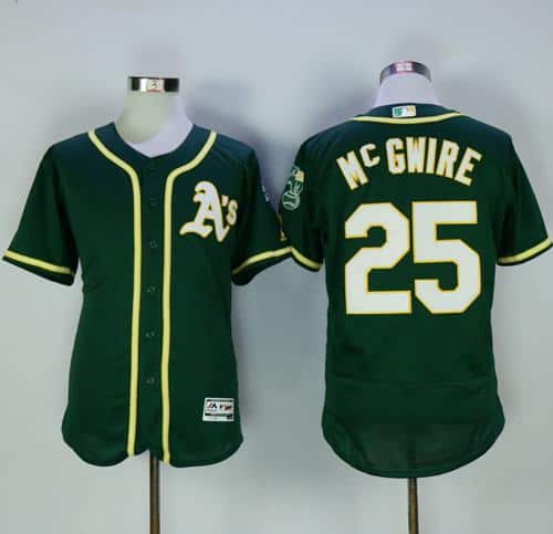 Athletics #25 Mark McGwire Green Flexbase Authentic Collection Stitched Jersey