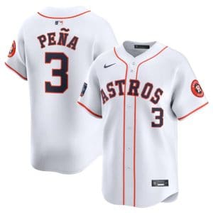 Houston Astros #3 Jeremy PeNa White 2024 World Tour Mexico City Series Home Limited Stitched Jersey