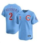 Chicago Cubs #2 Nico Hoerner Blue 2024 25 2nd Alternate Limited Stitched Jersey