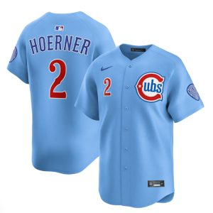 Chicago Cubs #2 Nico Hoerner Blue 2024 25 2nd Alternate Limited Stitched Jersey