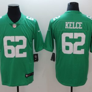Philadelphia Eagles #62 Jason Kelce Green Throwback Vapor Untouchable Limited Stitched Jersey