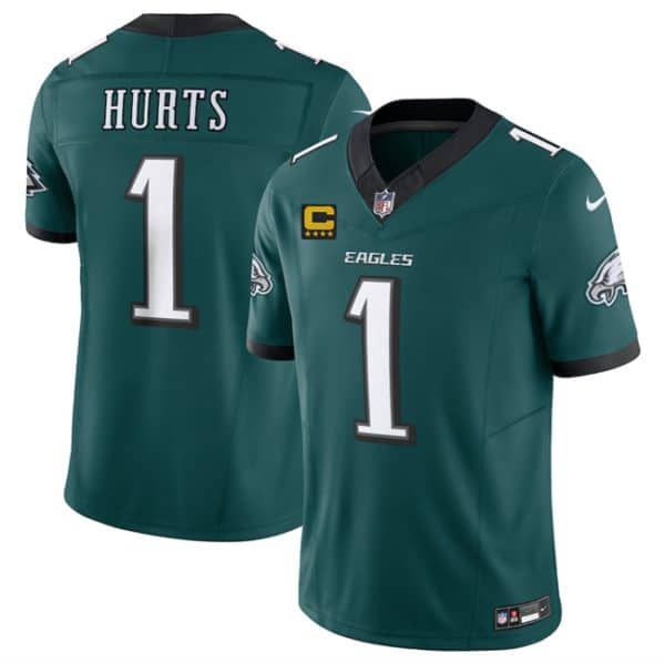 Philadelphia Eagles #1 Jalen Jurts Green 2025 F.U.S.E. With 4-Star C Patch Vapor Untouchable Limited Stitched Jersey