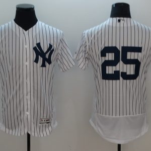 New York Yankees #25 Gleyber Torres White Flexbase Stitched Jersey