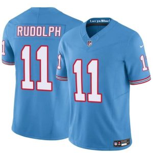 Tennessee Titans #11 Mason Rudolph Blue 2024 F.U.S.E. Throwback Vapor Limited Stitched Jersey