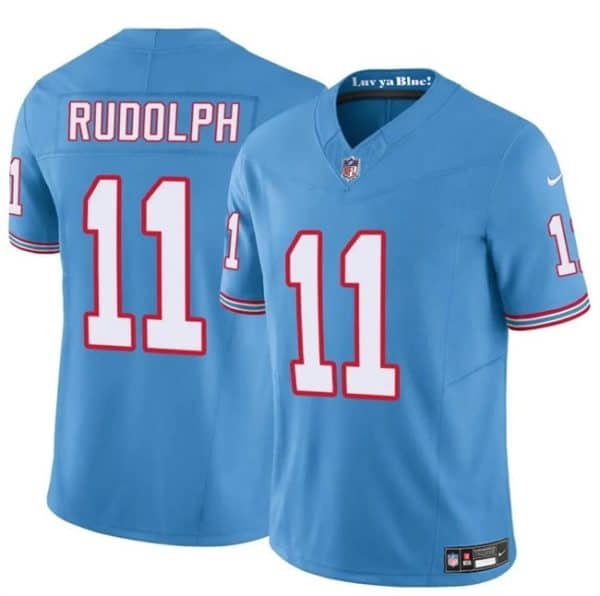 Tennessee Titans #11 Mason Rudolph Blue 2024 F.U.S.E. Throwback Vapor Limited Stitched Jersey