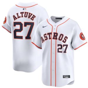 Houston Astros #27 Jose Altuve White 2024 Home Limited Stitched Jersey