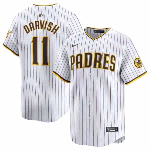 San Diego Padres #11 Yu Darvish White 2024 Home Limited Stitched Jersey