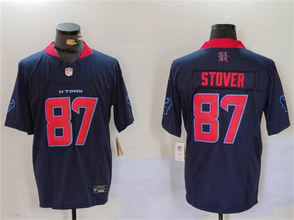 Houston Texans #87 Cade Stover Navy 2nd Alternate F.U.S.E. Vapor Limited Football Stitched Jersey