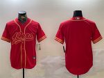 San Francisco 49ers Blank Red Cool Base Stitched Jersey