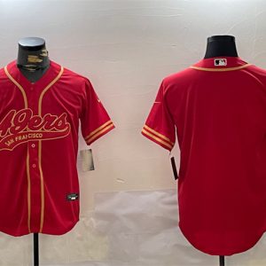 San Francisco 49ers Blank Red Cool Base Stitched Jersey