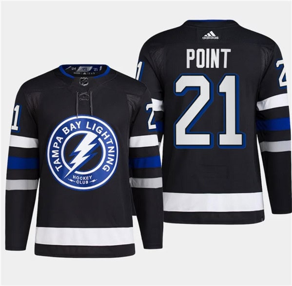 Tampa Bay Lightning #21 Brayden Point Black Alternate Premier Breakaway Stitched Jersey