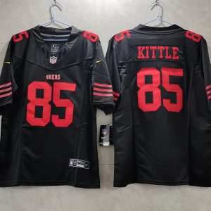 San Francisco 49ers #85 George Kittle Black 2023 F.U.S.E. Vapor Untouchable Limited Stitched Jersey