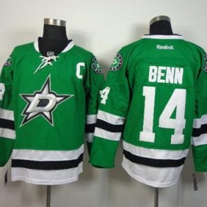 Stars #14 Jamie Benn Green Home Stitched Jersey