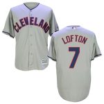Indians #7 Kenny Lofton Grey New Cool Base Stitched Jersey