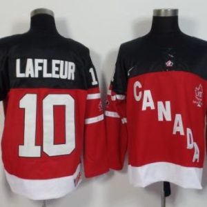 Olympic CA. #10 Guy Lafleur Red 100th Anniversary Stitched Jersey