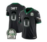 Philadelphia Eagles #0 D'Andre Swift Black 2023 F.U.S.E. Throwback Vapor Untouchable Limited Stitched Jersey
