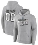 Philadelphia Eagles Active Player Custom Grey Super Bowl LVII Name Number Pullover Hoodie