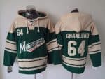 Wild #64 Mikael Granlund Green Sawyer Hooded Sweatshirt Stitched Jersey