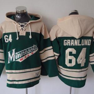 Wild #64 Mikael Granlund Green Sawyer Hooded Sweatshirt Stitched Jersey