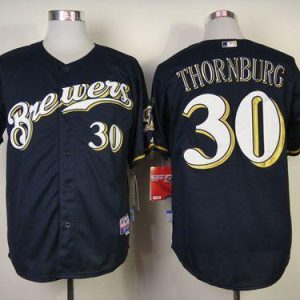 Brewers #30 Tyler Thornburg Blue Cool Base Stitched Jersey