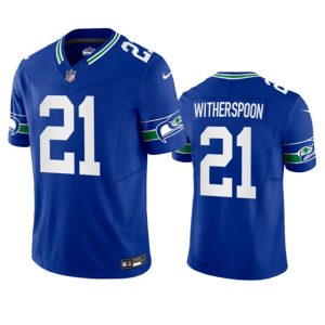 Seattle Seahawks #21 Artie Burns Royal 2023 F.U.S.E. Vapor Limited Throwback Stitched Jersey