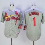 Cardinals #1 Ozzie Smith Grey Cool Base Stitched Jersey