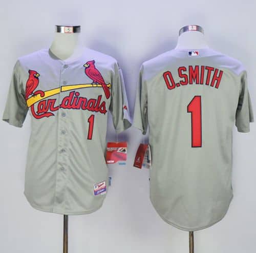 Cardinals #1 Ozzie Smith Grey Cool Base Stitched Jersey