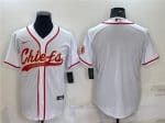 Kansas City Chiefs Blank White With Patch Cool Base Stitched Baseball Jersey