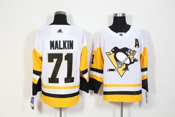 Pittsburgh Penguins #71 Evgeni Malkin White Stitched Adidas Jersey