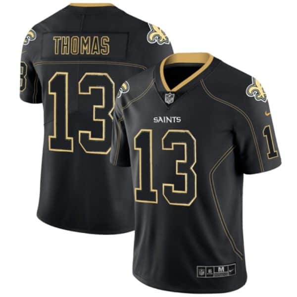 New Orleans Saints #13 Michael Thomas Lights Out Black Color Rush Limited Stitched Jersey