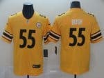 Pittsburgh Steelers #55 Devin Bush Gold Inverted Legend Stitched Jersey