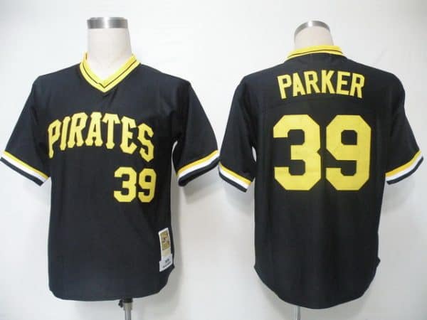 Mitchell And Ness Pirates #39 Dave Parker Black Throwback Stitched Jersey